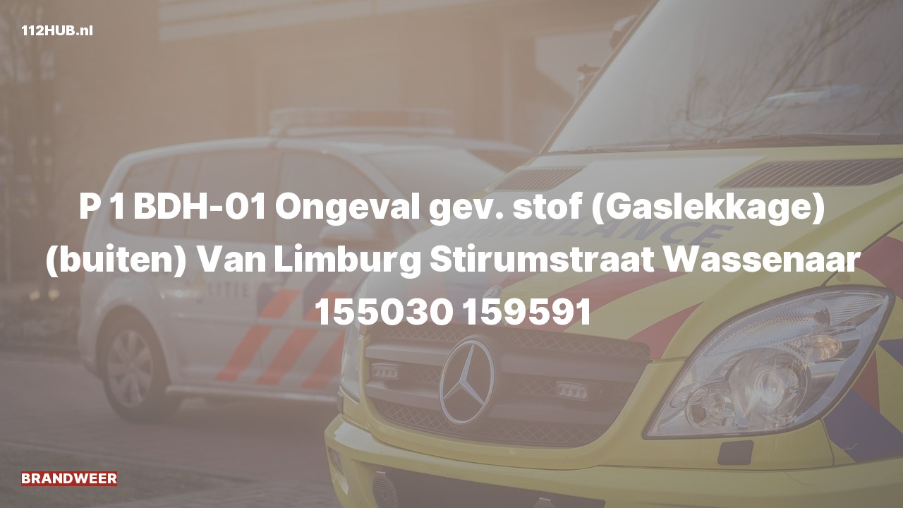Deelafbeelding voor Brandweer met spoed naar de Van Limburg Stirumstraat in Wassenaar.