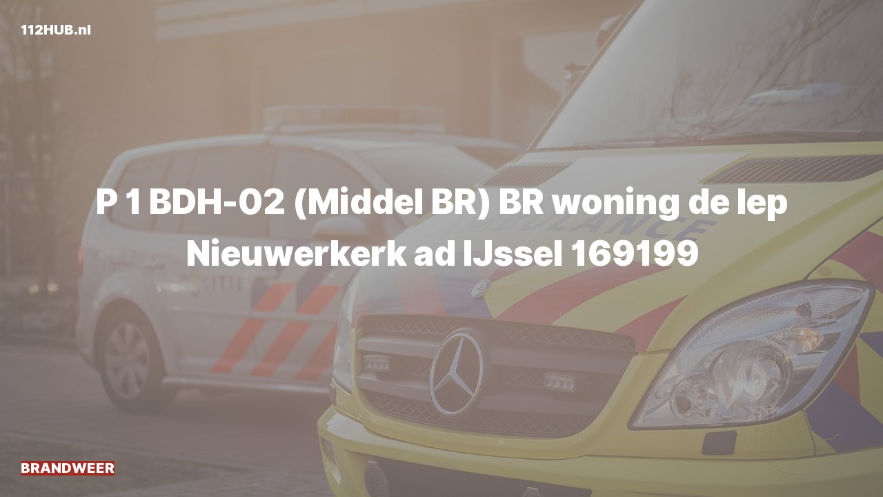 Deelafbeelding voor P2000-melding voor brand in woning.