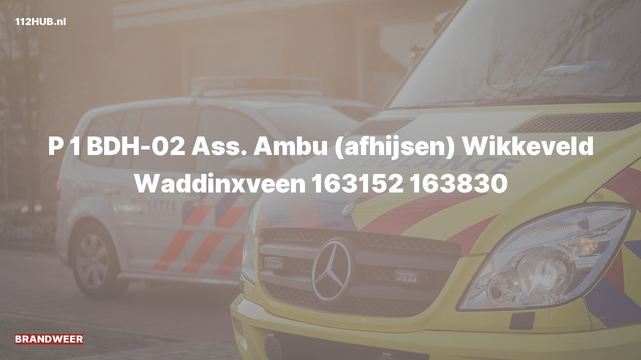 Deelafbeelding voor Brandweer met spoed voor afhijsen naar de Wikkeveld in Waddinxveen.