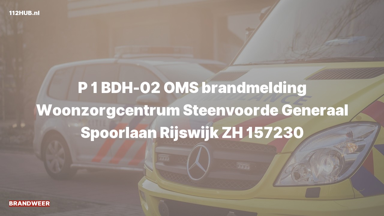 Deelafbeelding voor Brandweer met spoed voor automatische brandmelding naar de Generaal Spoorlaan in Rijswijk.