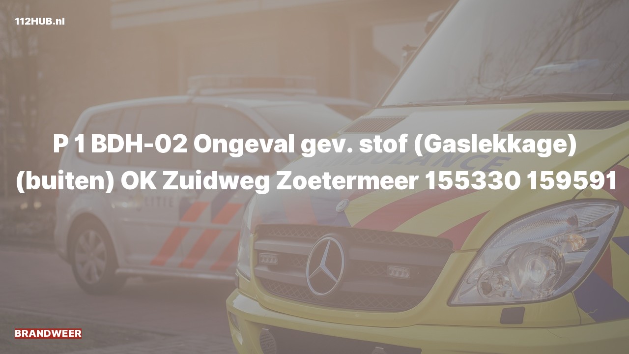 Deelafbeelding voor Brandweer met spoed naar de Zuidweg in Zoetermeer.