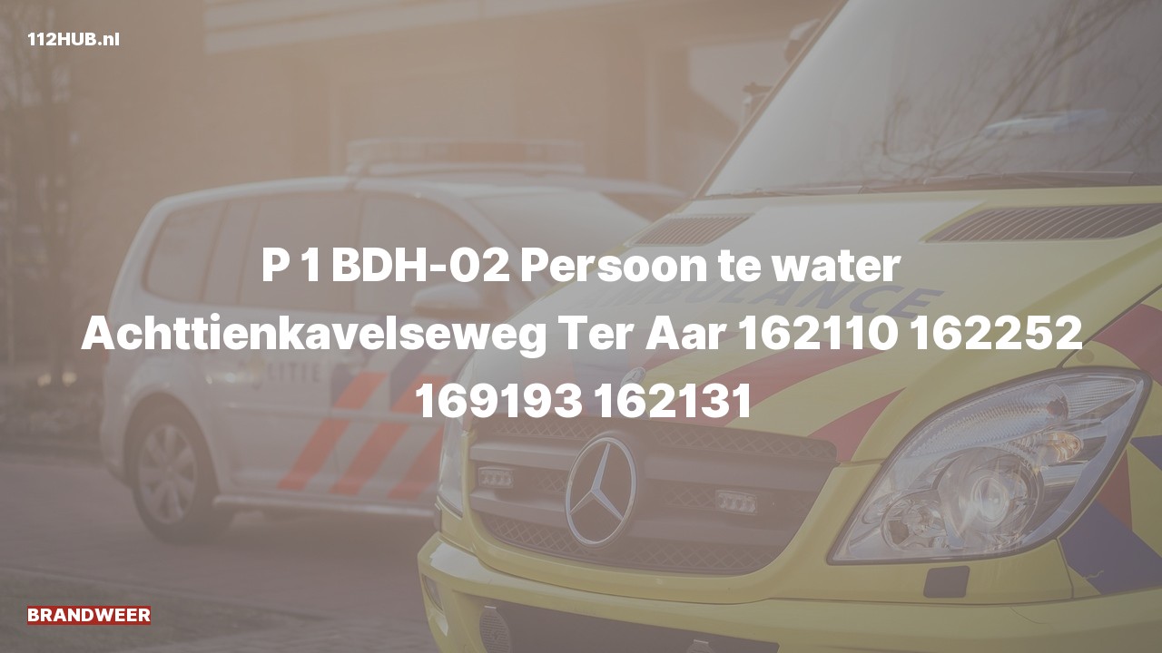 Deelafbeelding voor De brandweer is met spoed uitgerukt voor een persoon te water