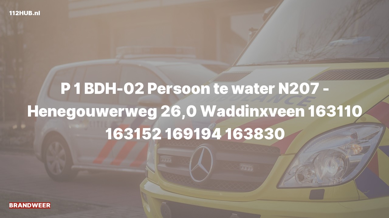 Deelafbeelding voor Brandweer met spoed op de N207 bij hectometerpaaltje 26.