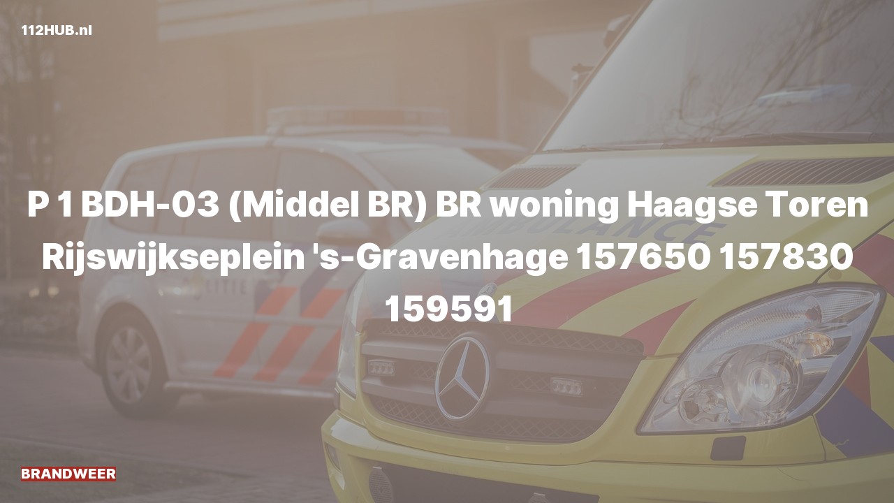 Deelafbeelding voor De brandweer is met spoed uitgerukt voor een woningbrand naar de Rijswijkseplein in 's-Gravenhage