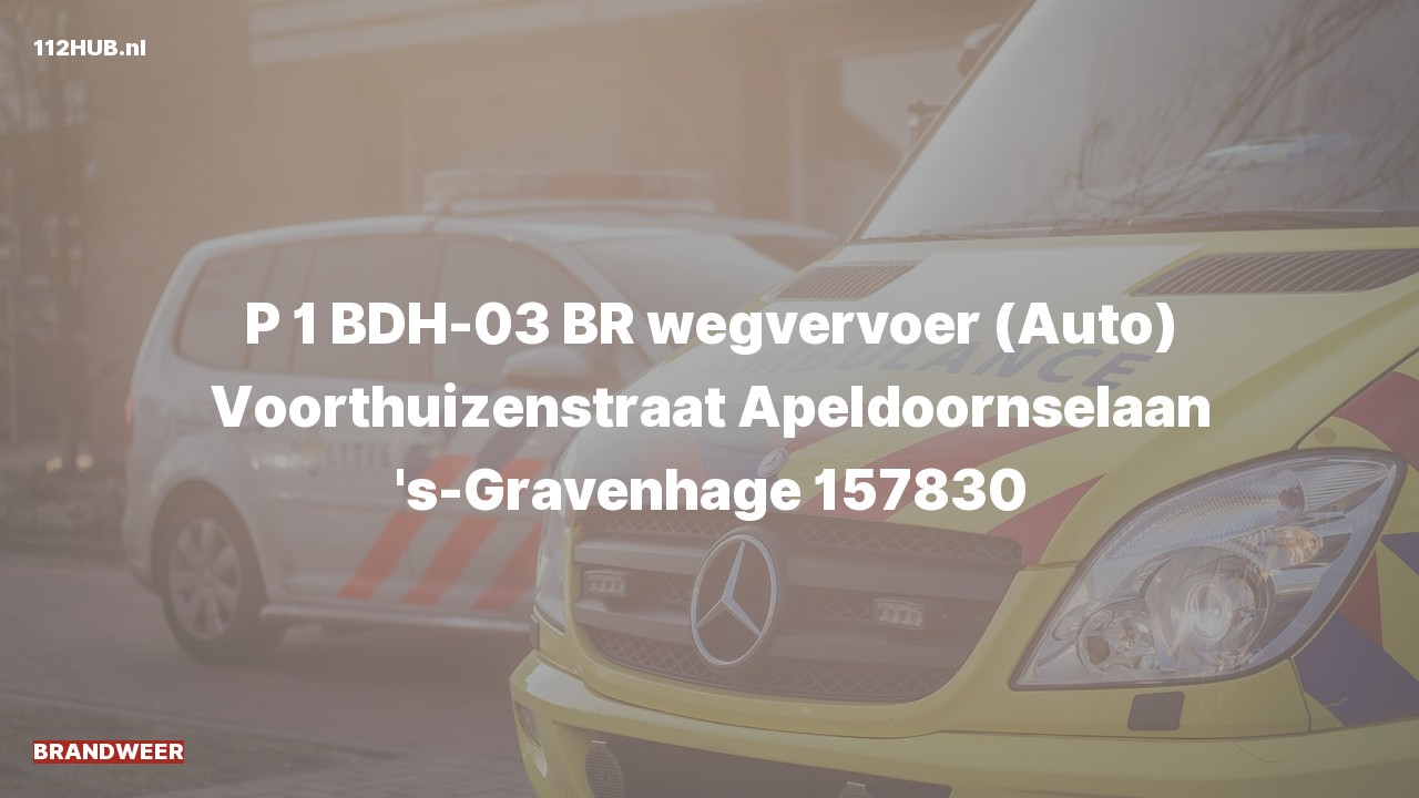 Deelafbeelding voor Brandweer met spoed naar de Voorthuizenstraat in 's-Gravenhage.