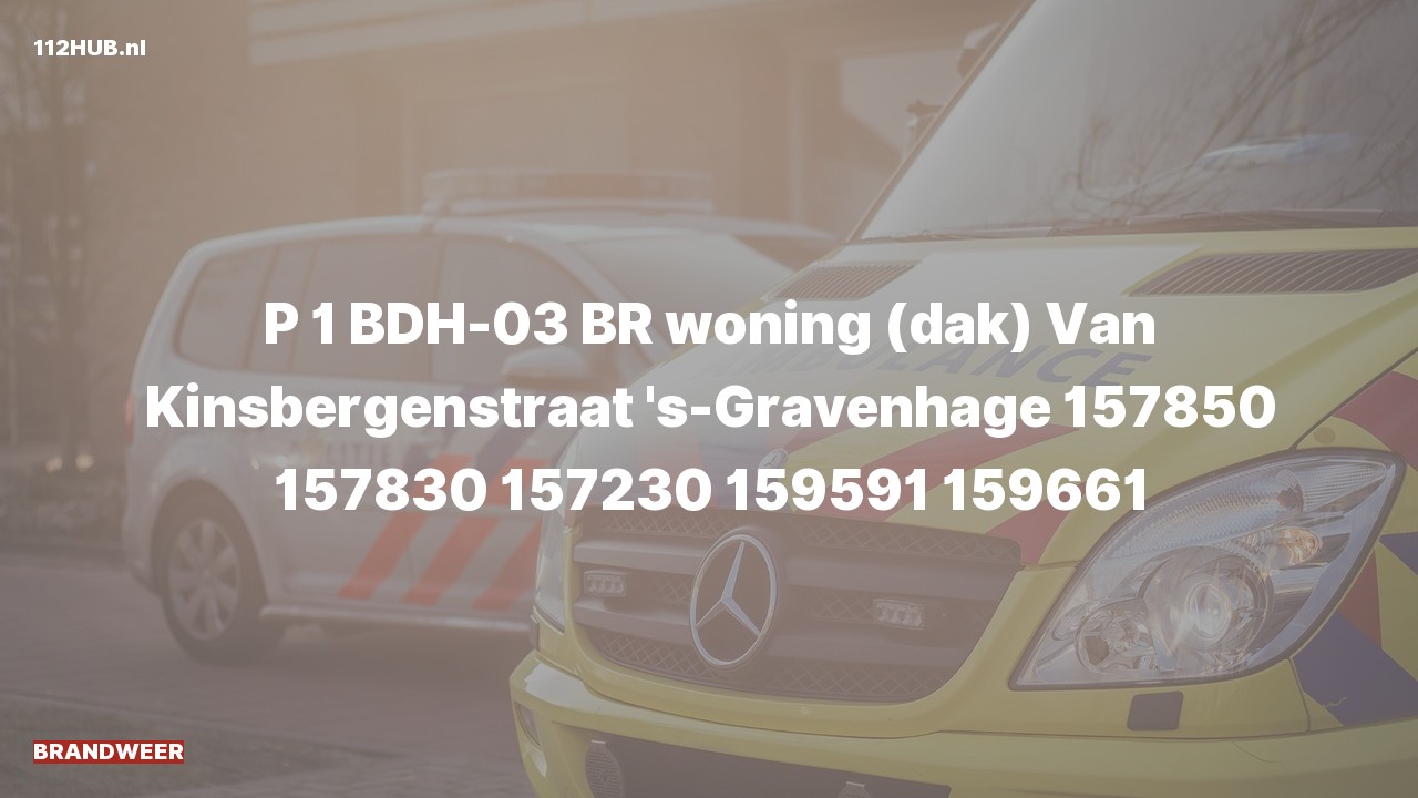 Deelafbeelding voor De brandweer is met spoed uitgerukt voor een woningbrand naar de Van Kinsbergenstraat in 's-Gravenhage