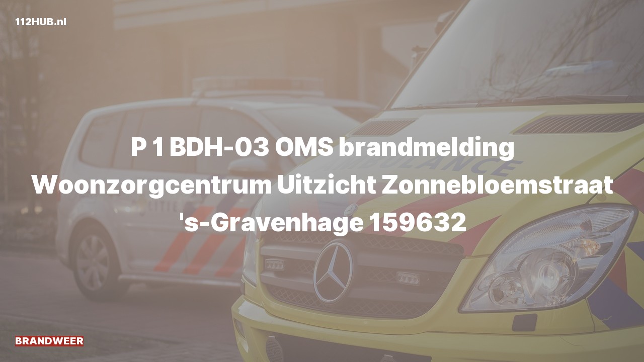 Deelafbeelding voor Brandweer met spoed voor automatische brandmelding naar de Zonnebloemstraat in 's-Gravenhage.