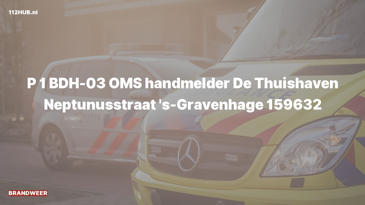Deelafbeelding voor Brandweer met spoed naar de Neptunusstraat in 's-Gravenhage.