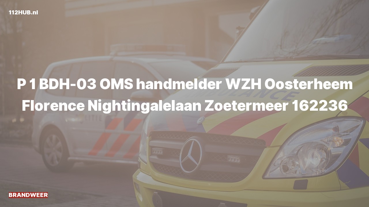 Deelafbeelding voor Brandweer met spoed naar de Florence Nightingalelaan in Zoetermeer.