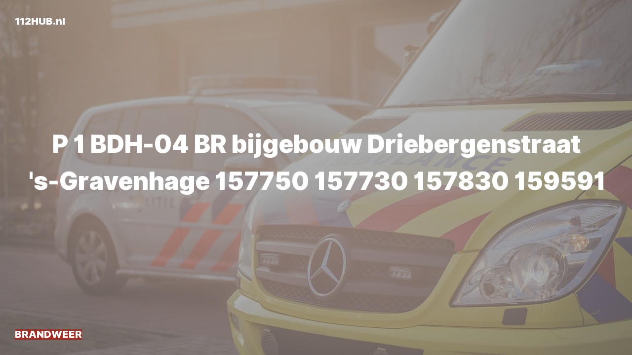 Deelafbeelding voor Brandweer met spoed naar de Driebergenstraat in 's-Gravenhage.