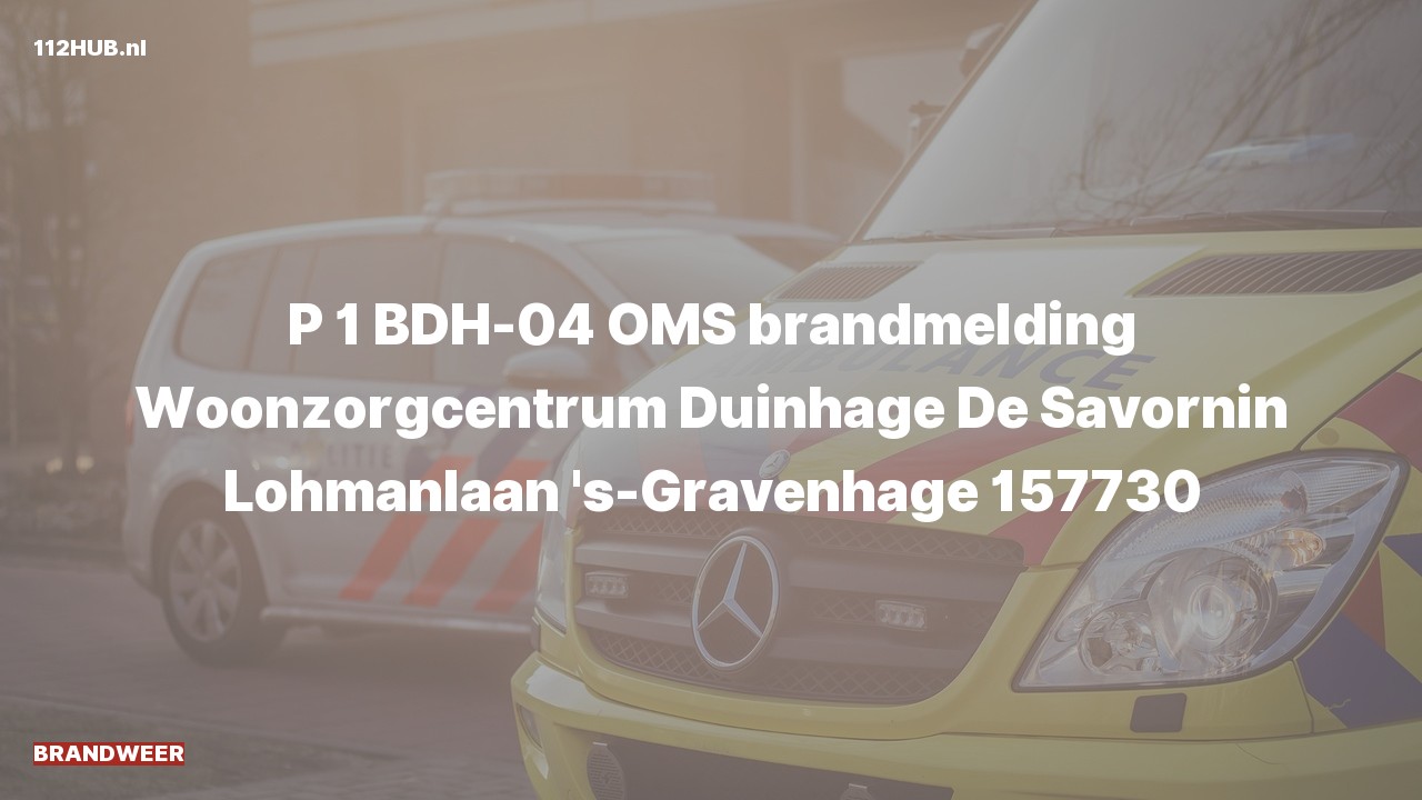 Deelafbeelding voor De brandweer is met spoed uitgerukt voor een automatische brandmelding naar de De Savornin Lohmanlaan in 's-Gravenhage