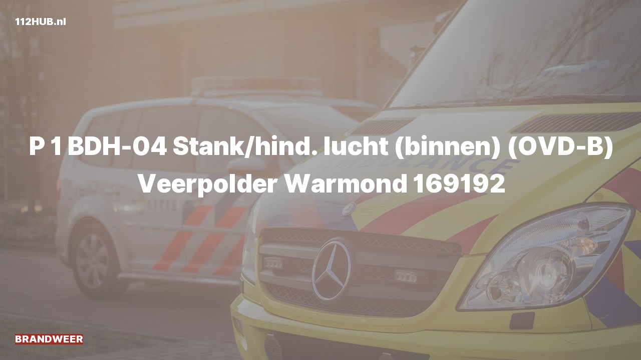 Deelafbeelding voor De brandweer is met spoed uitgerukt voor gaslucht binnen naar de Veerpolder in Warmond