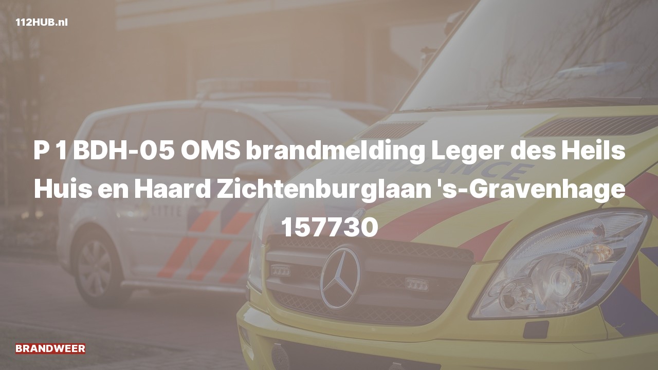 Deelafbeelding voor Brandweer met spoed voor automatische brandmelding naar de Zichtenburglaan in 's-Gravenhage.