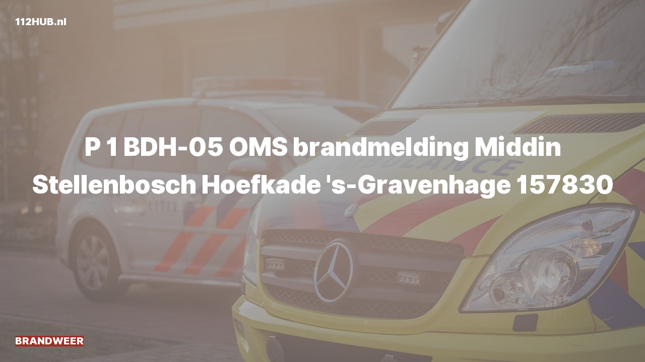 Deelafbeelding voor Brandweer met spoed voor automatische brandmelding naar de Hoefkade in 's-Gravenhage.