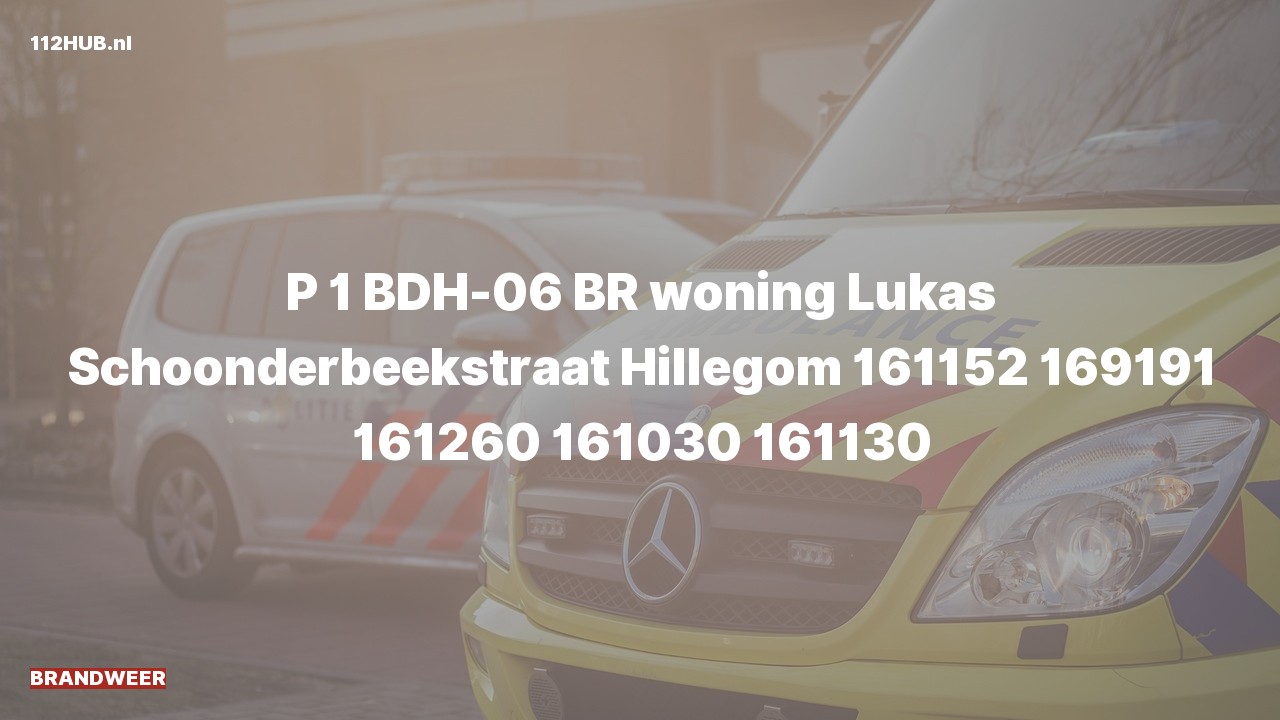 Deelafbeelding voor De brandweer is met spoed uitgerukt voor een woningbrand naar de Lukas Schoonderbeekstraat in Hillegom