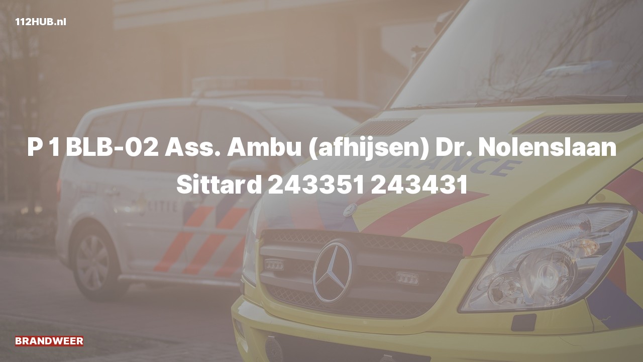 Deelafbeelding voor Brandweer met spoed voor afhijsen naar de Dr. Nolenslaan in Sittard.