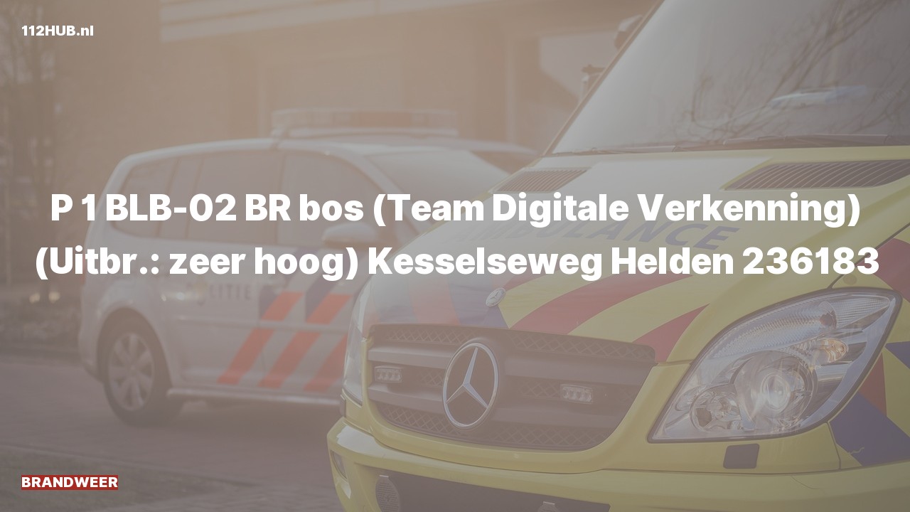 Deelafbeelding voor Brandweer met spoed naar de Kesselseweg in Helden.