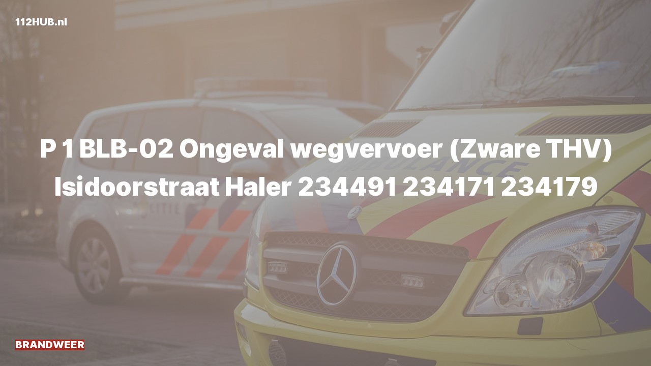 Deelafbeelding voor P2000-melding voor verkeersongeval.