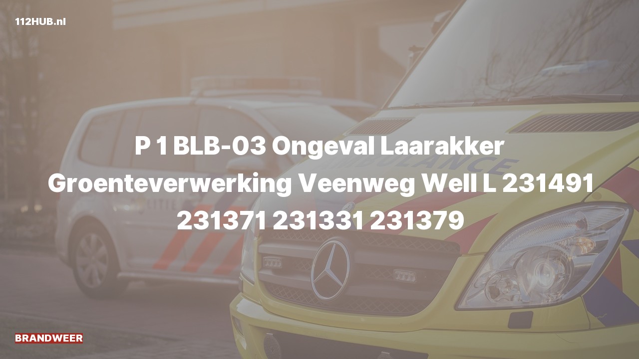 Deelafbeelding voor P2000-melding.
