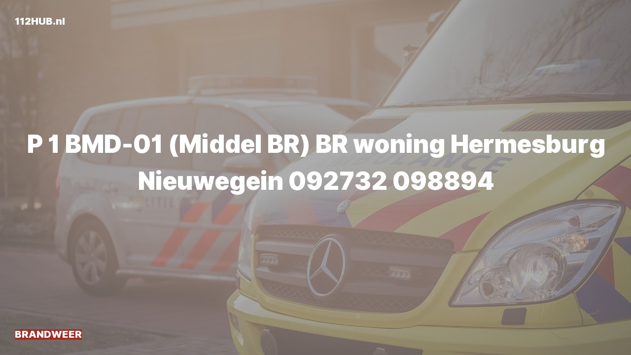 Deelafbeelding voor Brandweer met spoed voor brand in woning naar de Hermesburg in Nieuwegein.