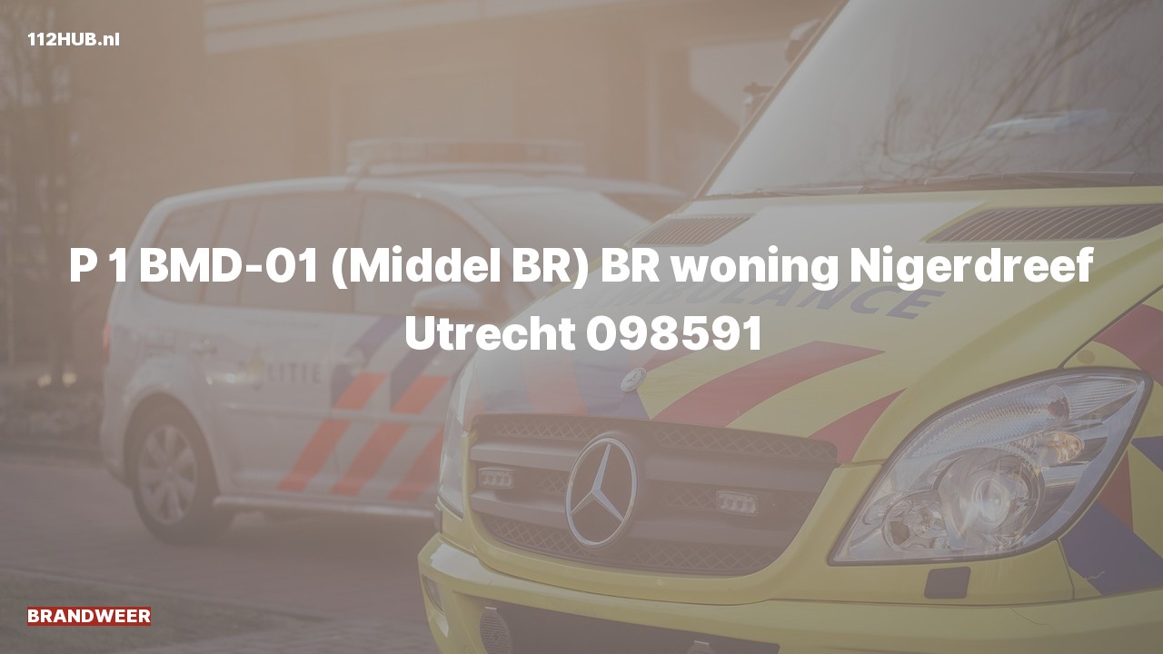 Deelafbeelding voor Brandweer met spoed voor brand in woning naar de Nigerdreef in Utrecht.
