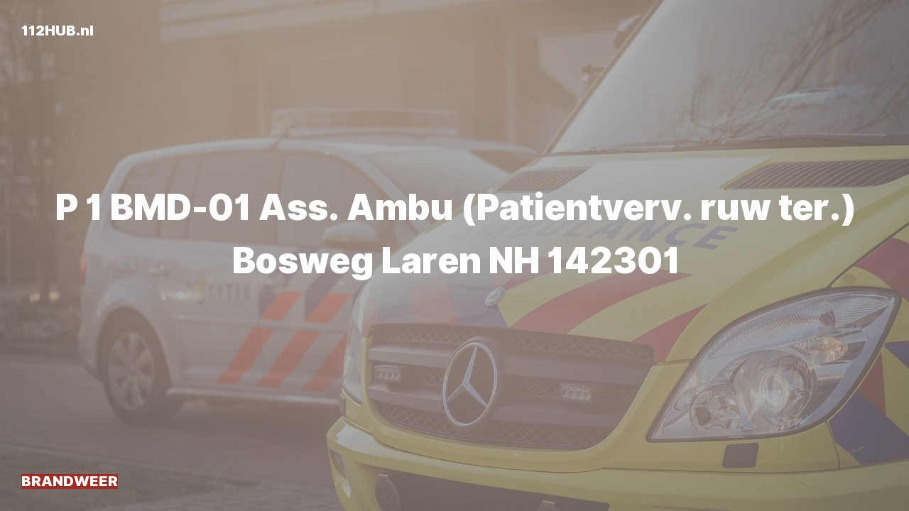 Deelafbeelding voor Brandweer met spoed voor ambulance-assistentie.