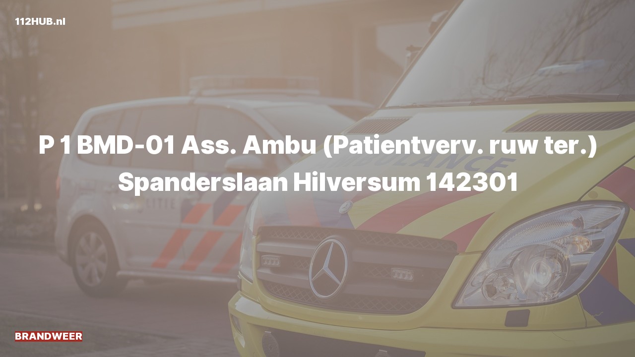 Deelafbeelding voor De brandweer is met spoed uitgerukt voor ambulance-assistentie naar de Spanderslaan in Hilversum