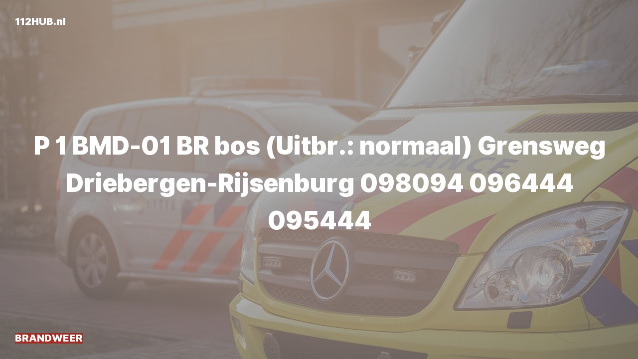 Deelafbeelding voor Brandweer met spoed naar de Grensweg in Driebergen-Rijsenburg.