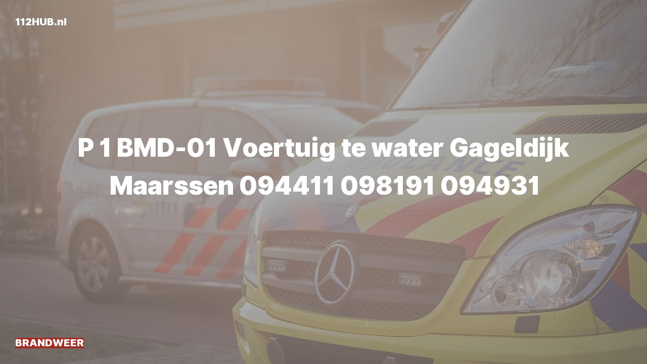 Deelafbeelding voor P2000-melding.