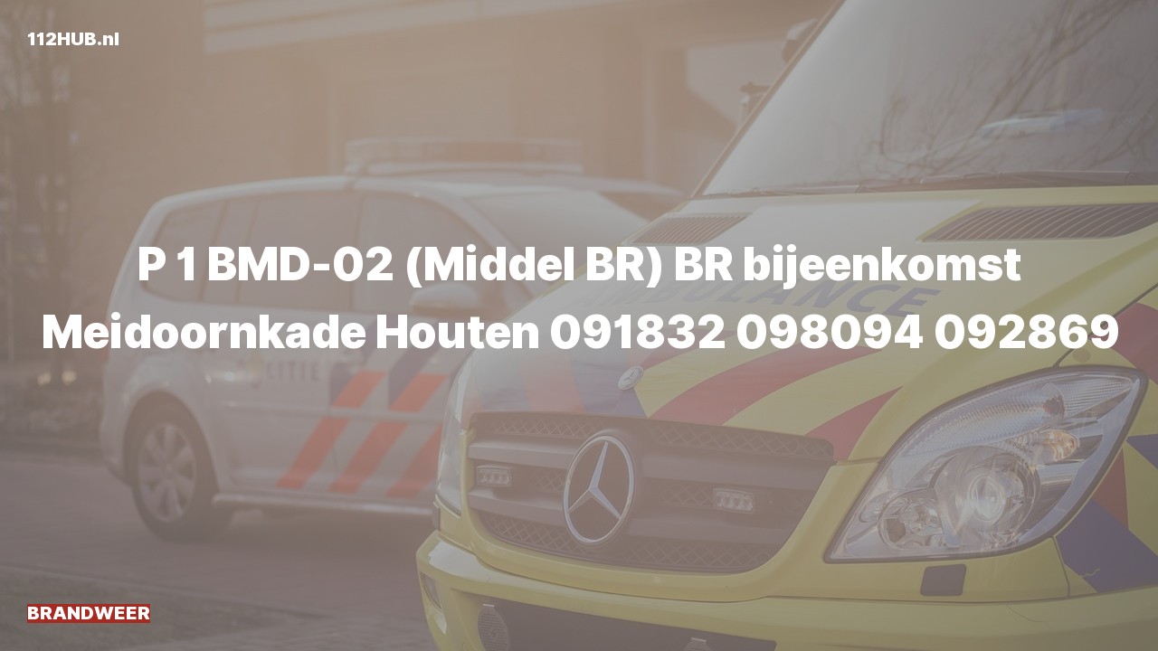 Deelafbeelding voor Brandweer met spoed naar de Meidoornkade in Houten.