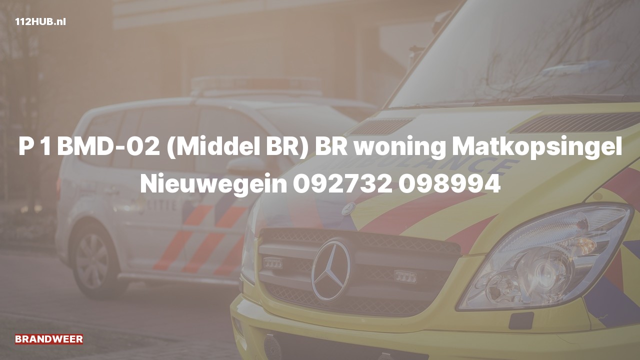 Deelafbeelding voor Brandweer met spoed voor brand in woning naar de Matkopsingel in Nieuwegein.