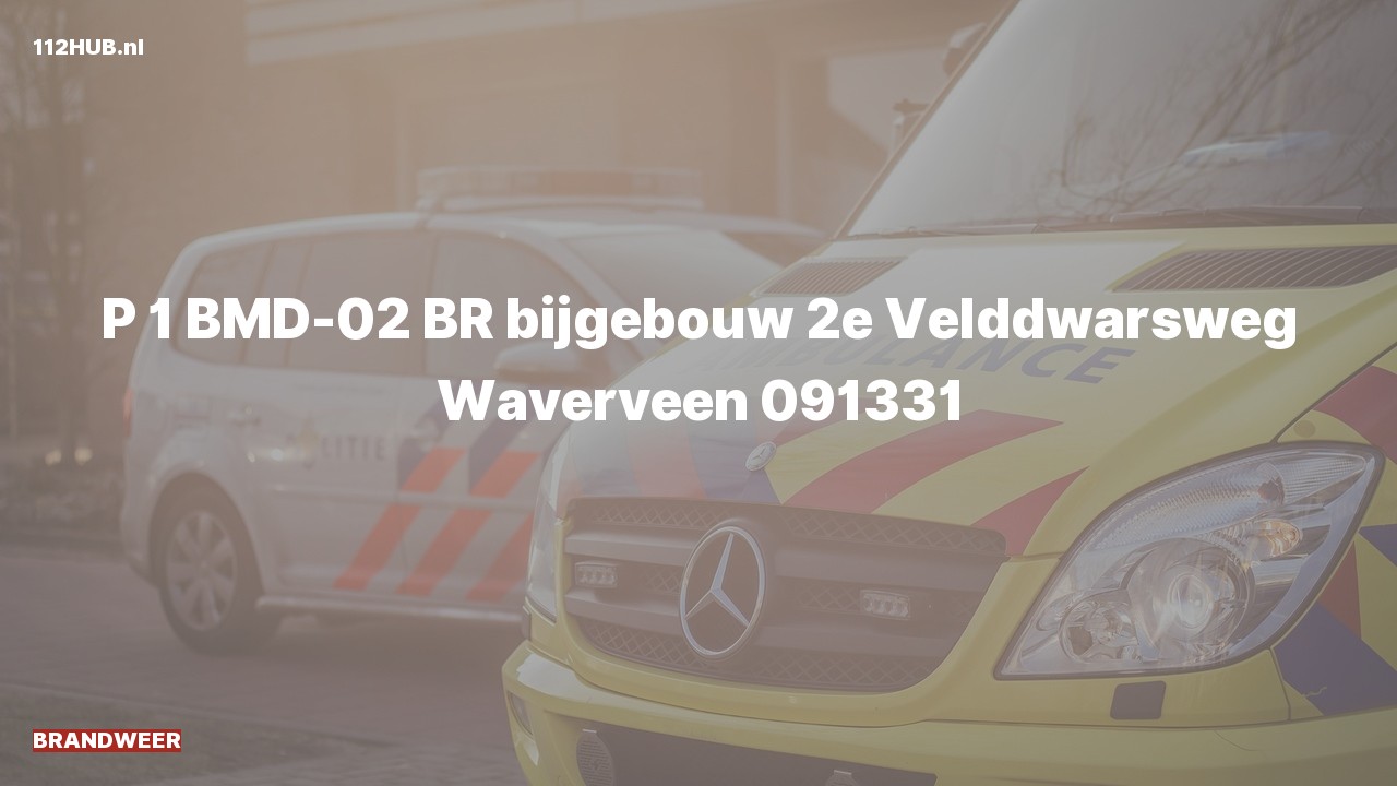 Deelafbeelding voor De brandweer is met spoed uitgerukt voor een brand naar de 2e Velddwarsweg in Waverveen