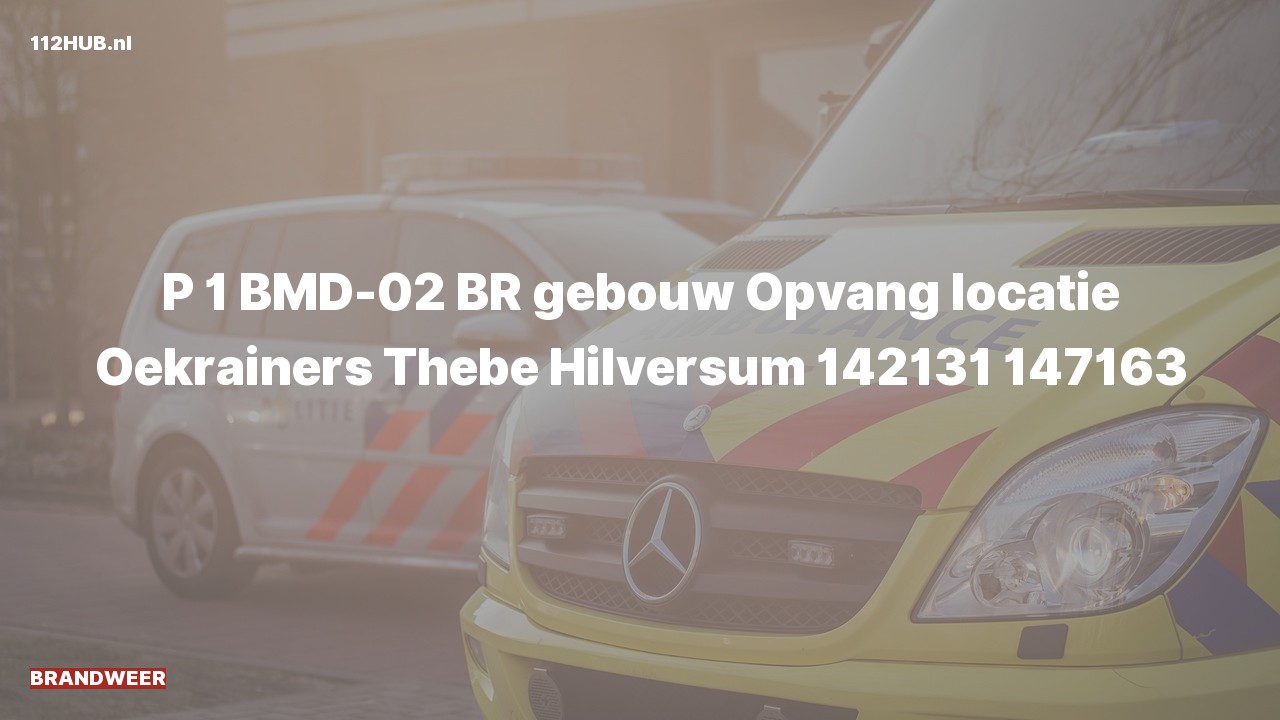 Deelafbeelding voor Brandweer met spoed voor brand in gebouw naar de Thebe in Hilversum.