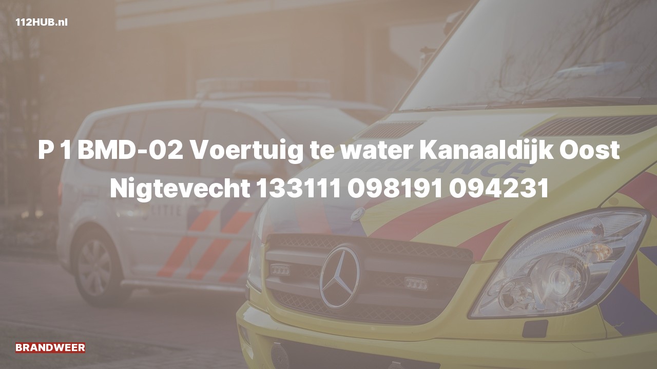 Deelafbeelding voor P2000-melding.