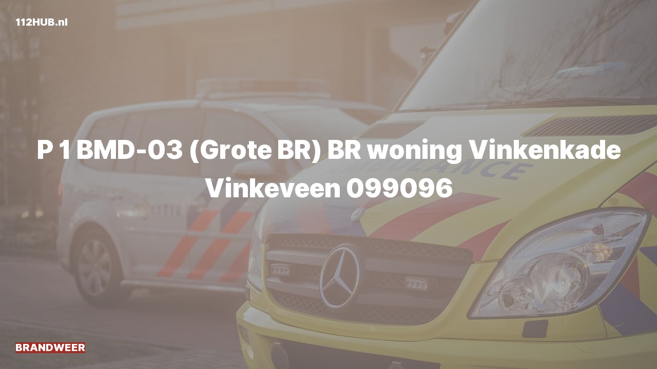 Deelafbeelding voor Brandweer met spoed voor brand in woning naar de Vinkenkade in Vinkeveen.