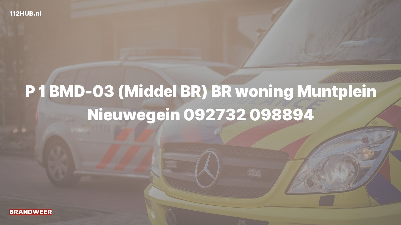 Deelafbeelding voor Brandweer met spoed voor brand in woning naar de Muntplein in Nieuwegein.