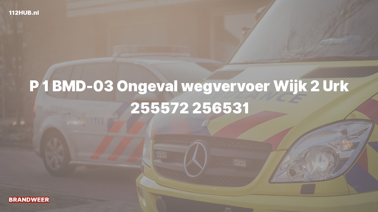 Deelafbeelding voor Brandweer met spoed voor verkeersongeval naar de Wijk 2 in Urk.