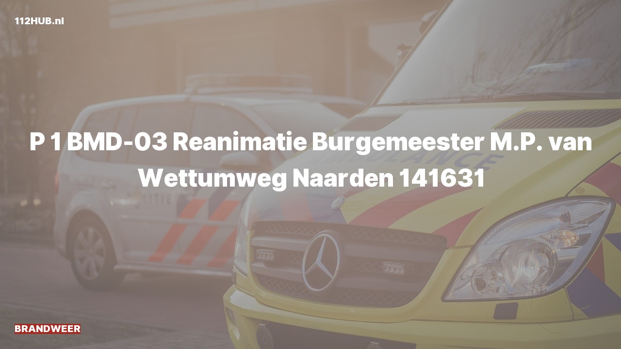 Deelafbeelding voor De brandweer is met spoed uitgerukt voor een reanimatie