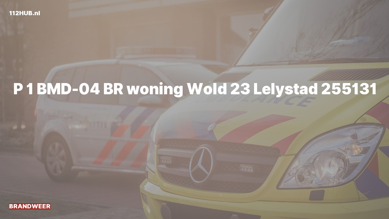 Deelafbeelding voor Brandweer met spoed voor brand in woning naar de Wold 23 in Lelystad.