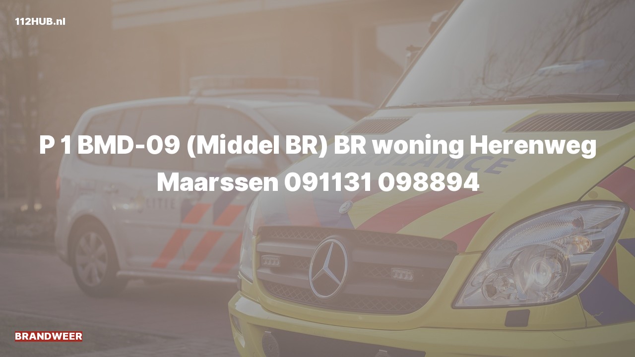 Deelafbeelding voor Brandweer met spoed voor brand in woning naar de Herenweg in Maarssen.