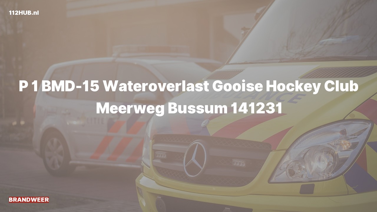 Deelafbeelding voor Brandweer met spoed naar de Meerweg in Bussum.