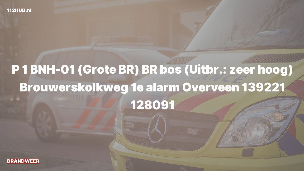 Deelafbeelding voor Brandweer met spoed naar de Brouwerskolkweg in Overveen.