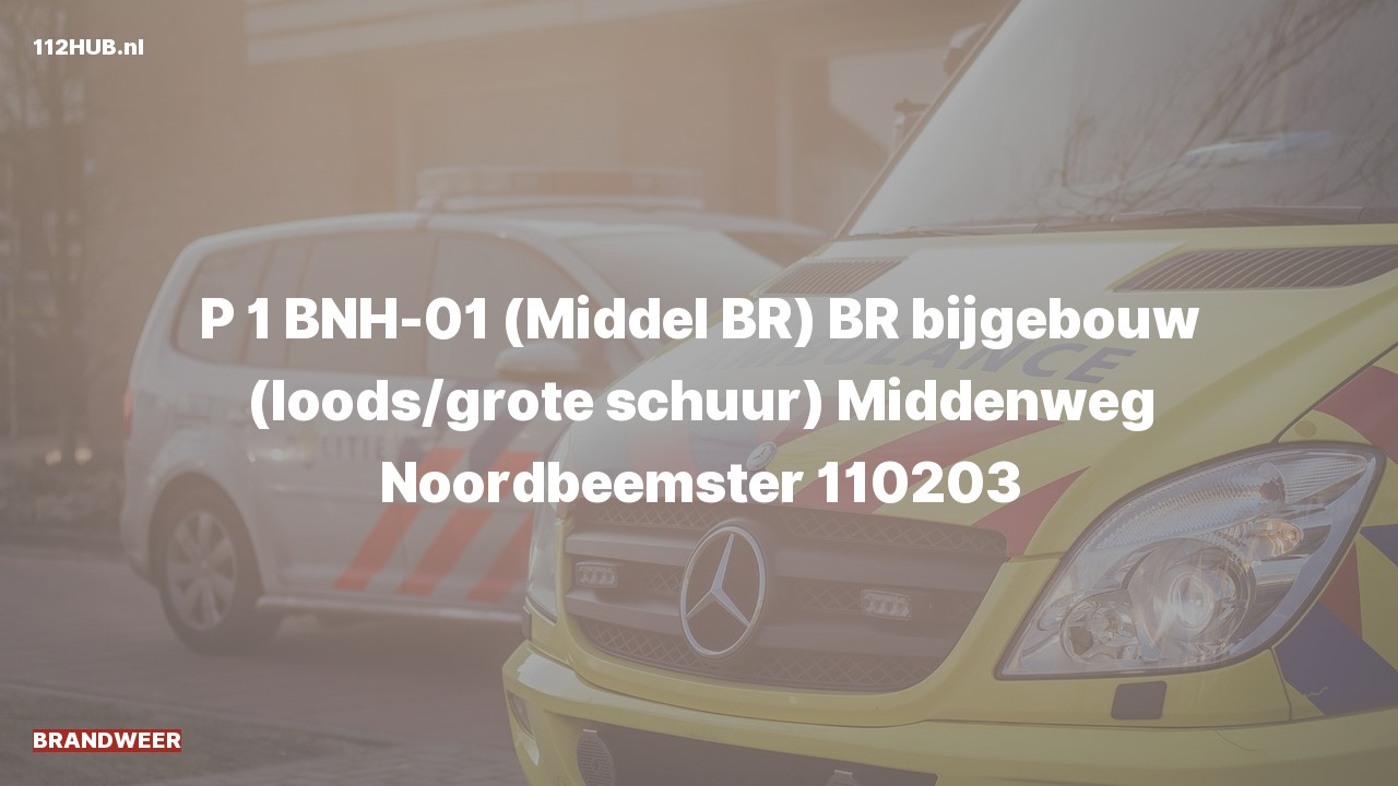 Deelafbeelding voor Brandweer met spoed naar de Middenweg in Noordbeemster.