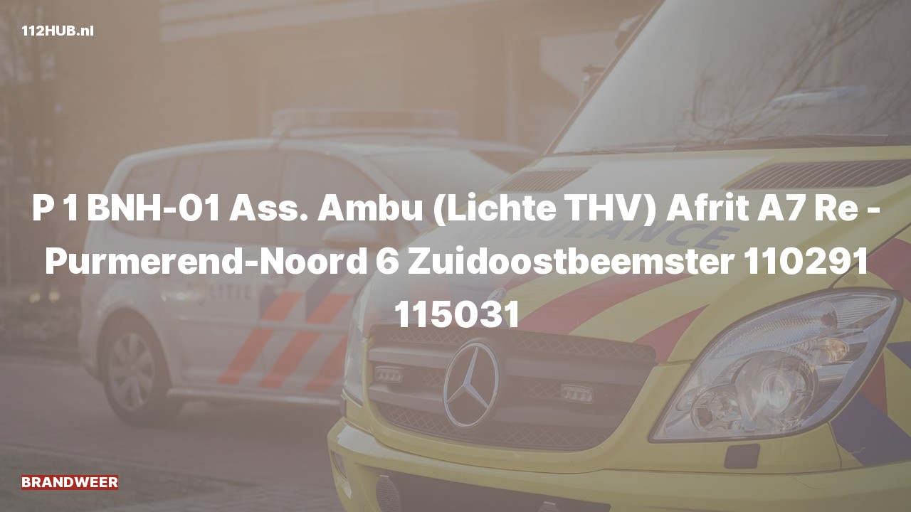 Deelafbeelding voor Brandweer met spoed voor ambulance-assistentie.