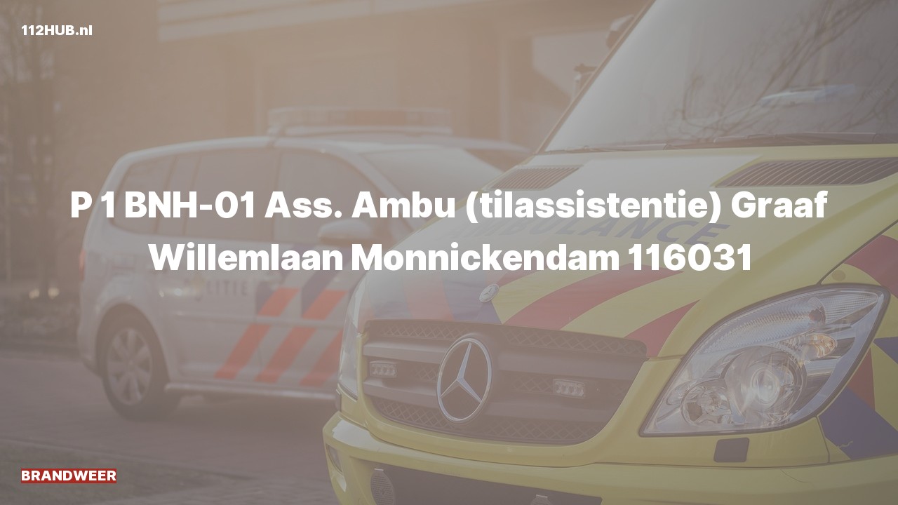 Deelafbeelding voor De brandweer is met spoed uitgerukt voor ambulance-assistentie naar de Graaf Willemlaan in Monnickendam