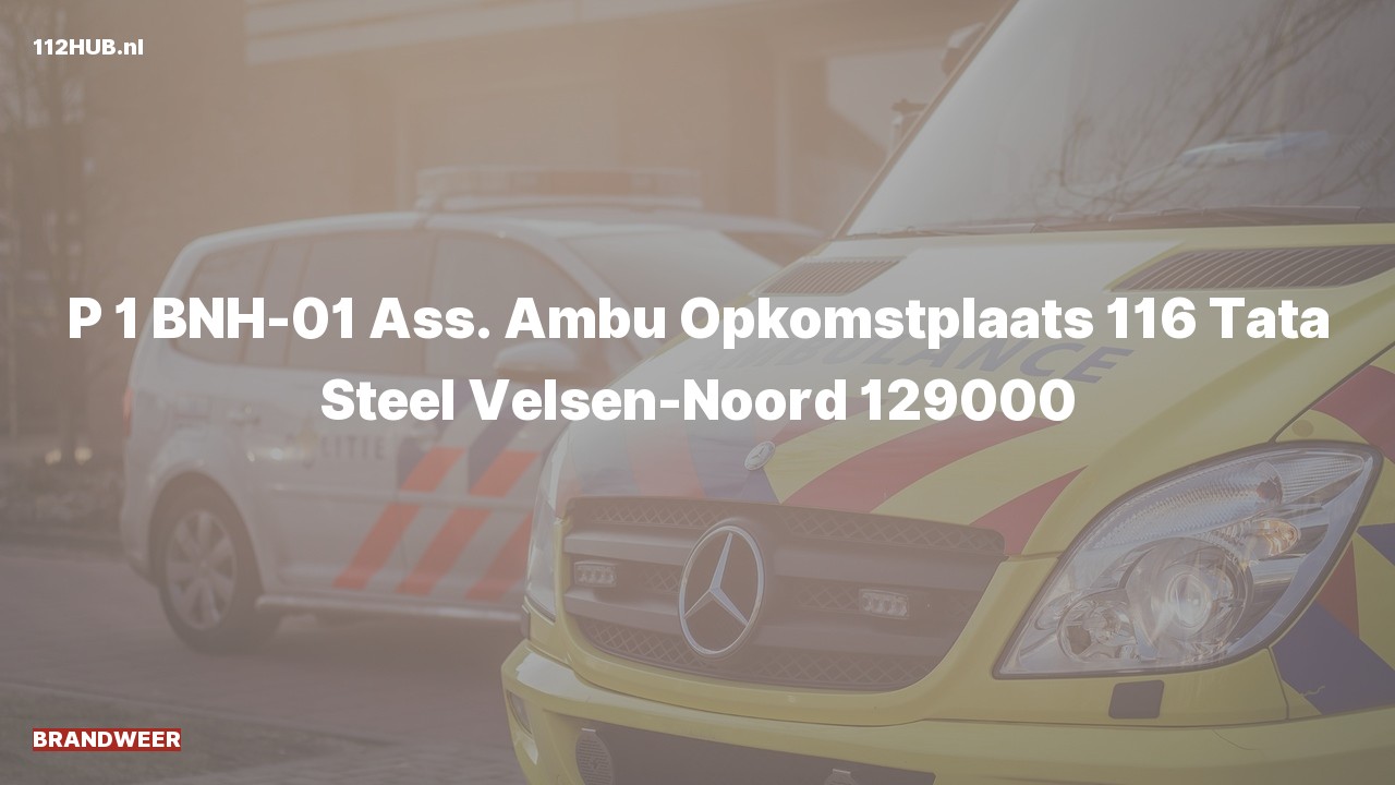 Deelafbeelding voor De brandweer is met spoed uitgerukt voor ambulance-assistentie naar de Tata Steel in Velsen-Noord