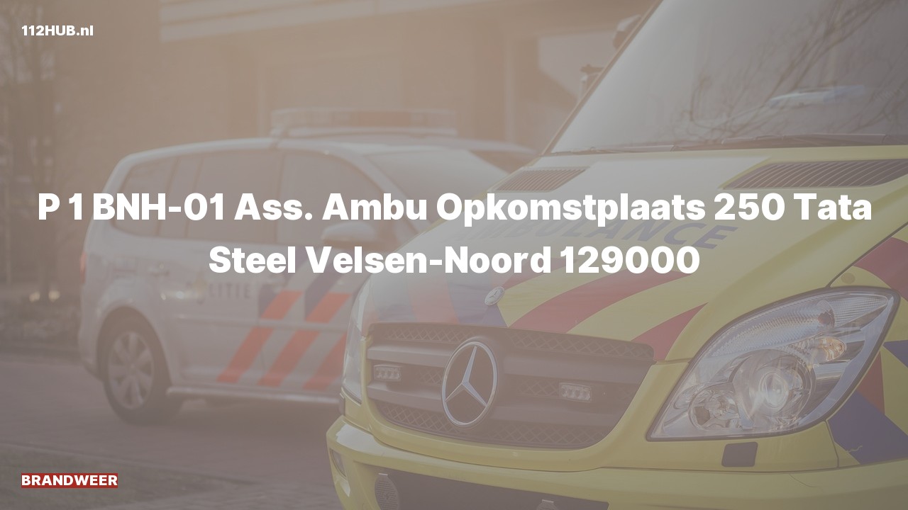 Deelafbeelding voor Brandweer met spoed voor ambulance-assistentie naar de Tata Steel in Velsen-Noord.