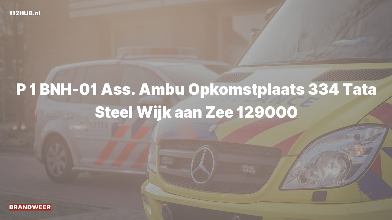 Deelafbeelding voor De brandweer is met spoed uitgerukt voor ambulance-assistentie naar de Tata Steel in Wijk aan Zee