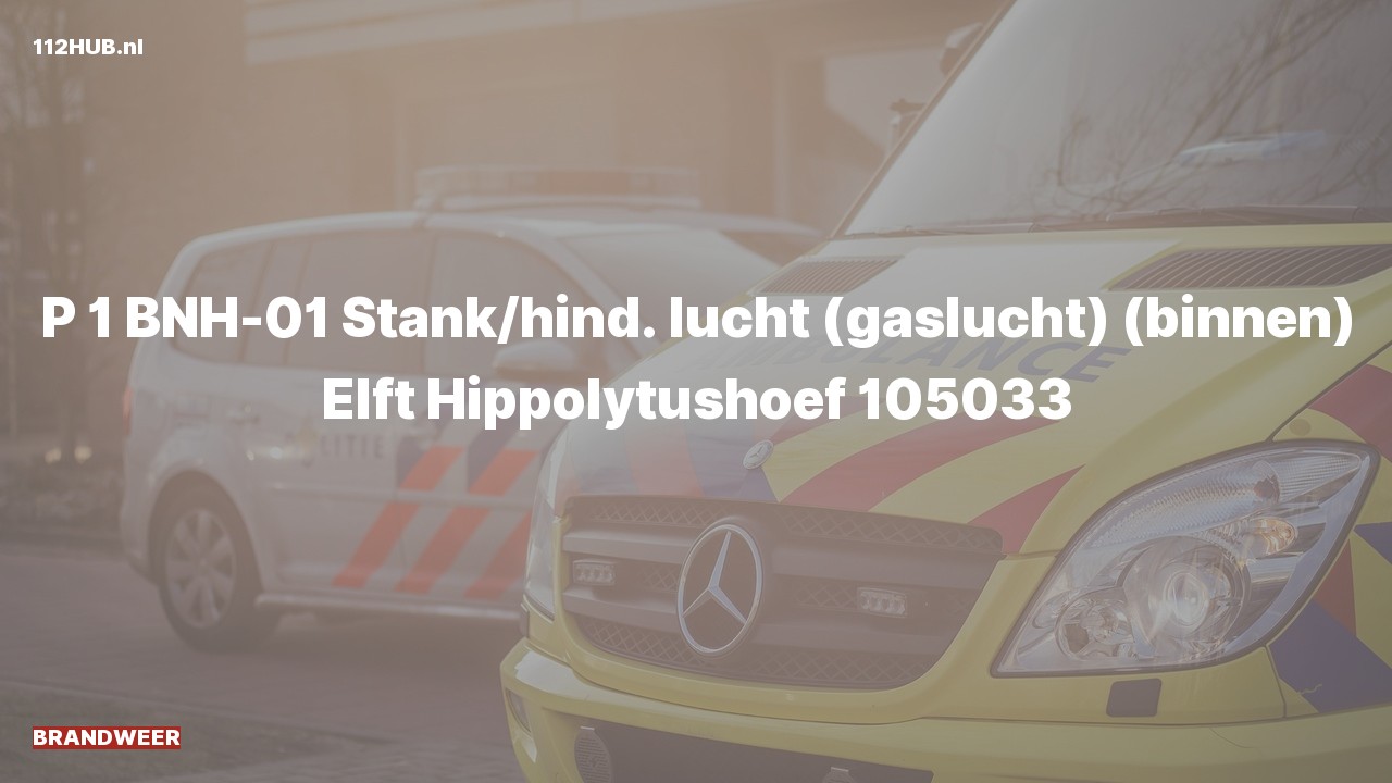 Deelafbeelding voor De brandweer is met spoed uitgerukt voor gaslucht binnen naar de Elft in Hippolytushoef