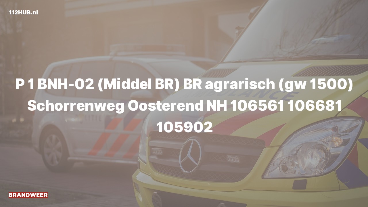 Deelafbeelding voor P2000-melding.
